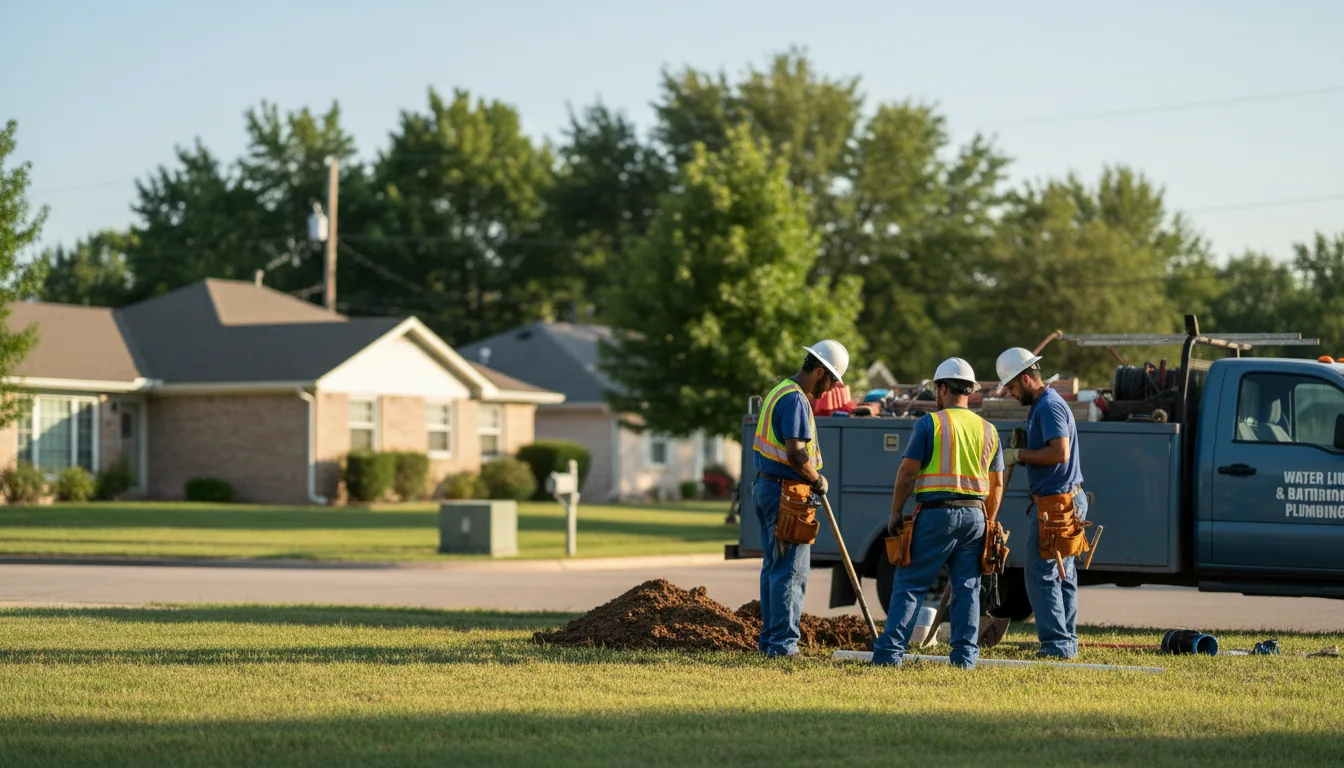 Residential water line and bathroom plumbing service in Strongsville, OH